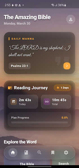 Bible App Home